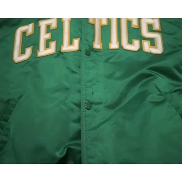 Vintage 90s Starter Boston Celtics Satin Bomber Jacket Mens XL